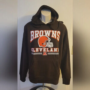 NWT Cleveland Browns '47 Brand Block Logo NFL Official Hoodie Size‎ Medium